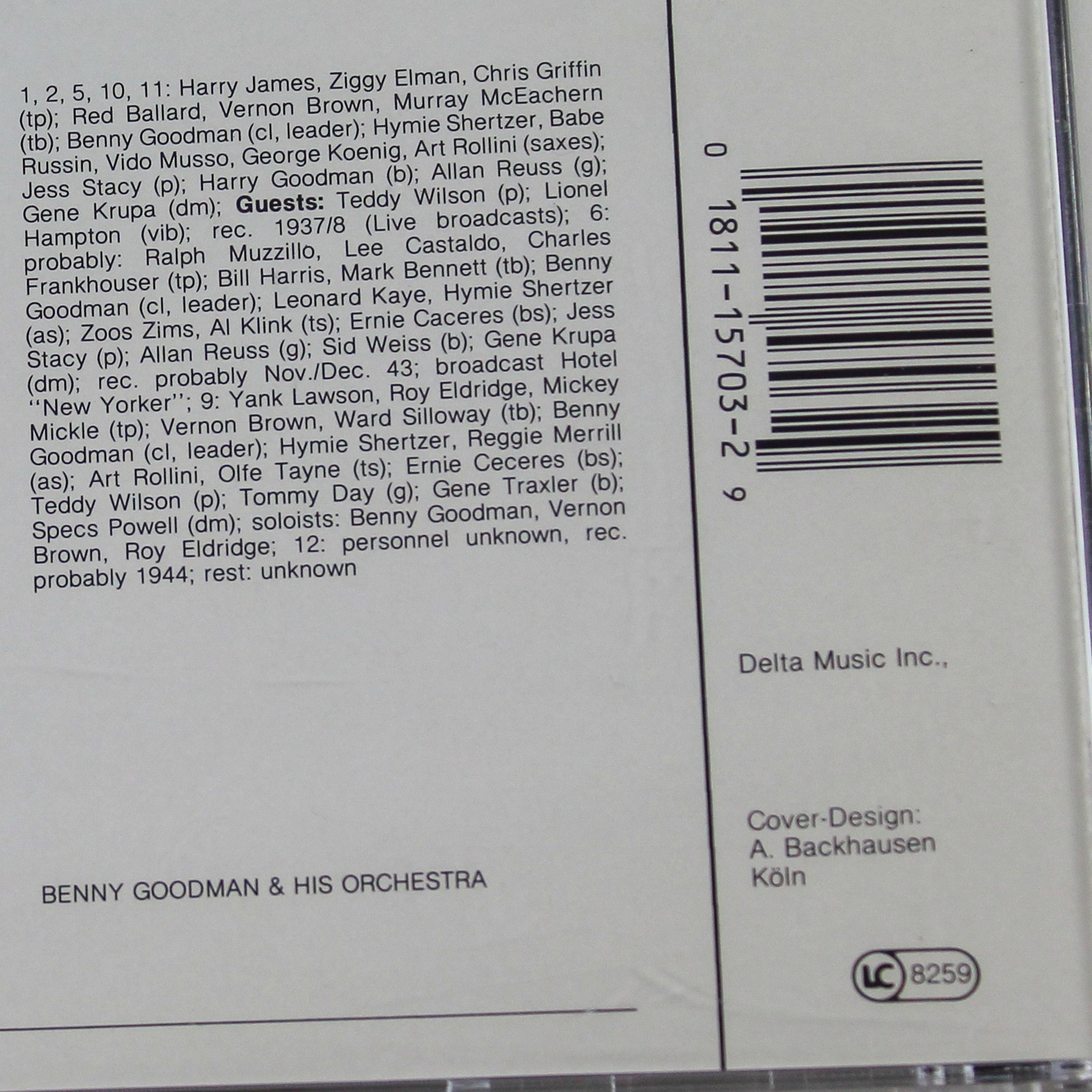 Benny Goodman The Jazz Collector Edition CD 1989 LaserLight Digital