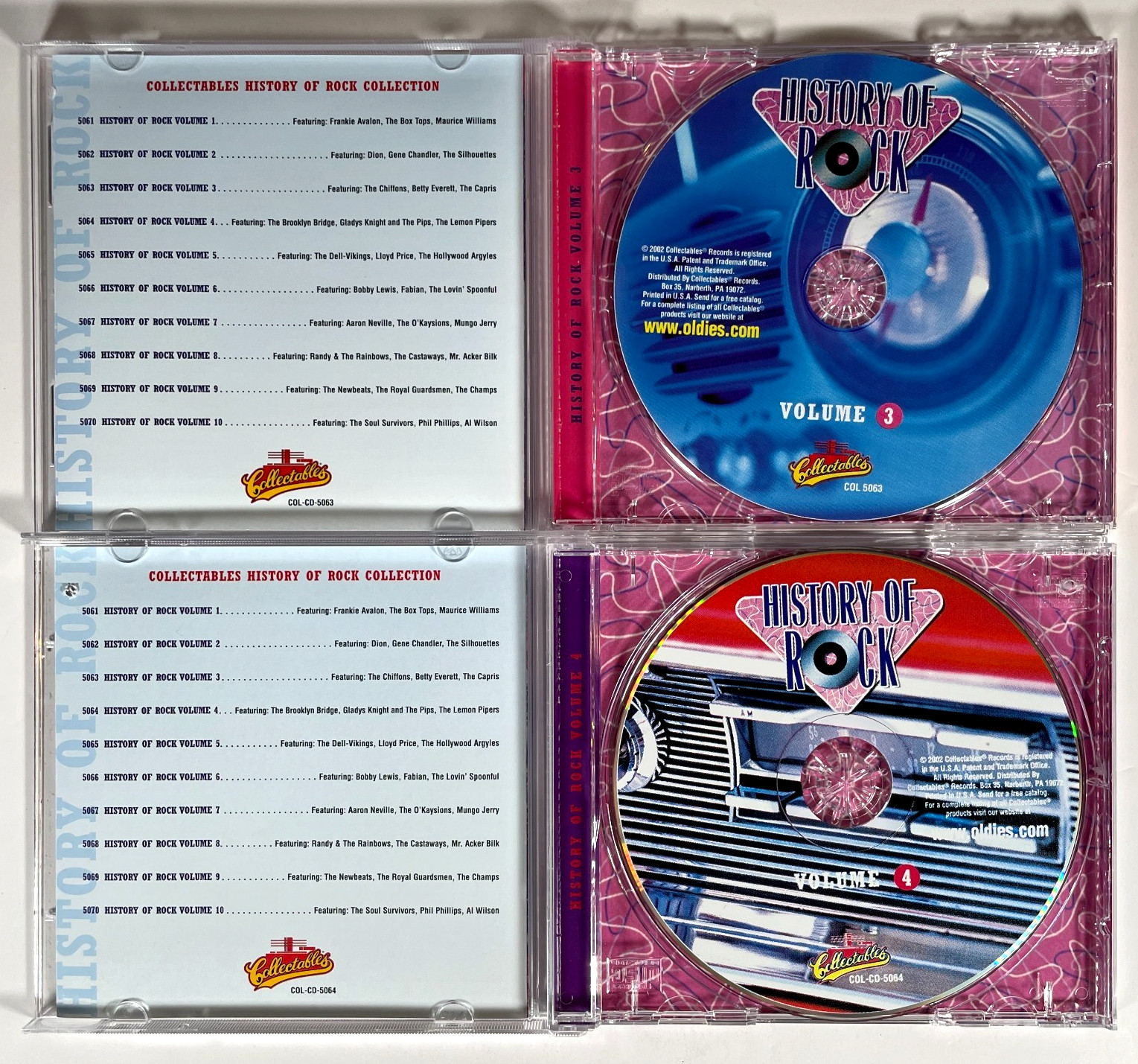 Collectables History Of Rock Vol. 1-10 10-CD Set with Wooden Box 2002