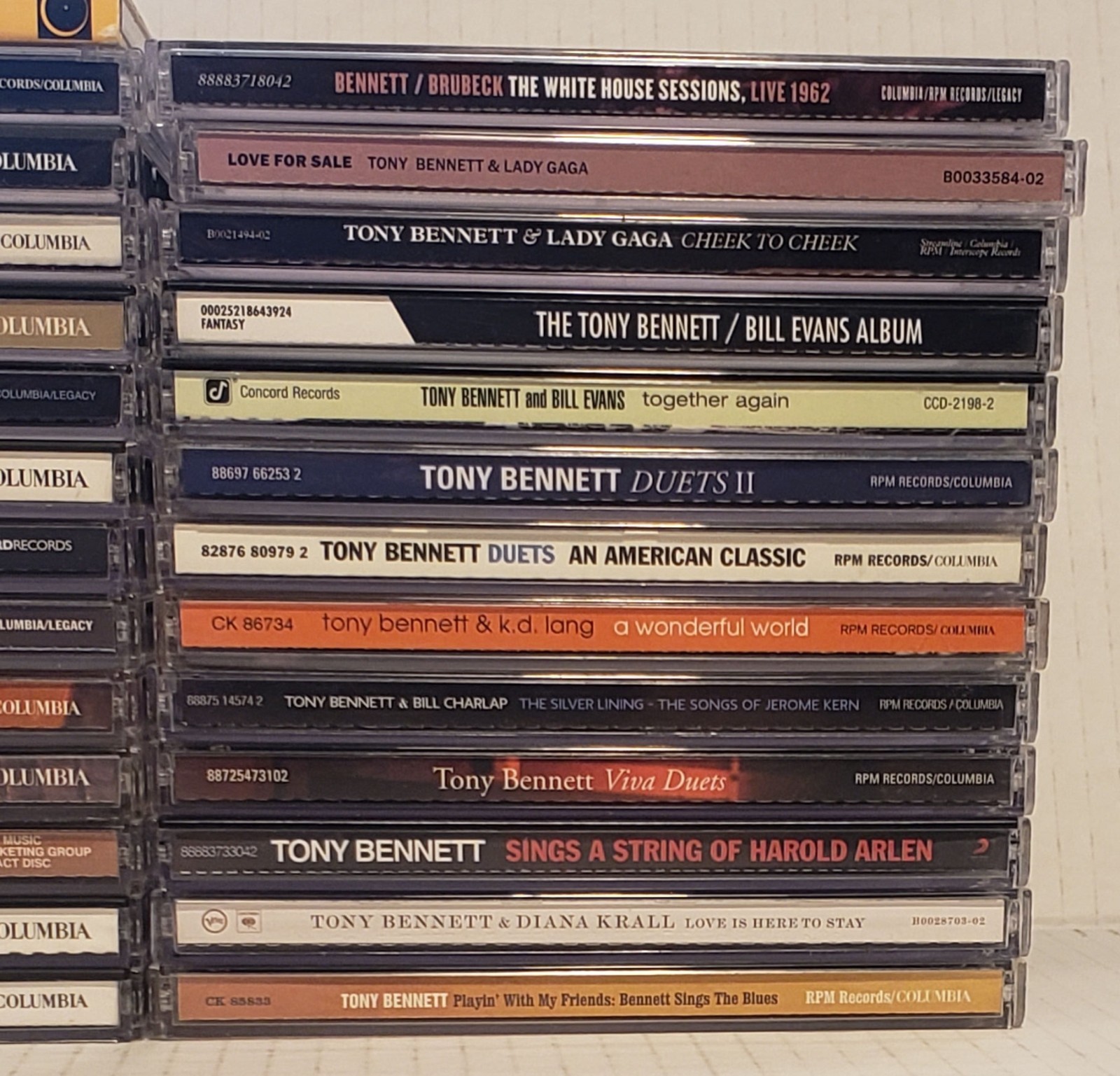 Tony Bennett CD collection, 27 different titles, Studio, Collaborations, Live