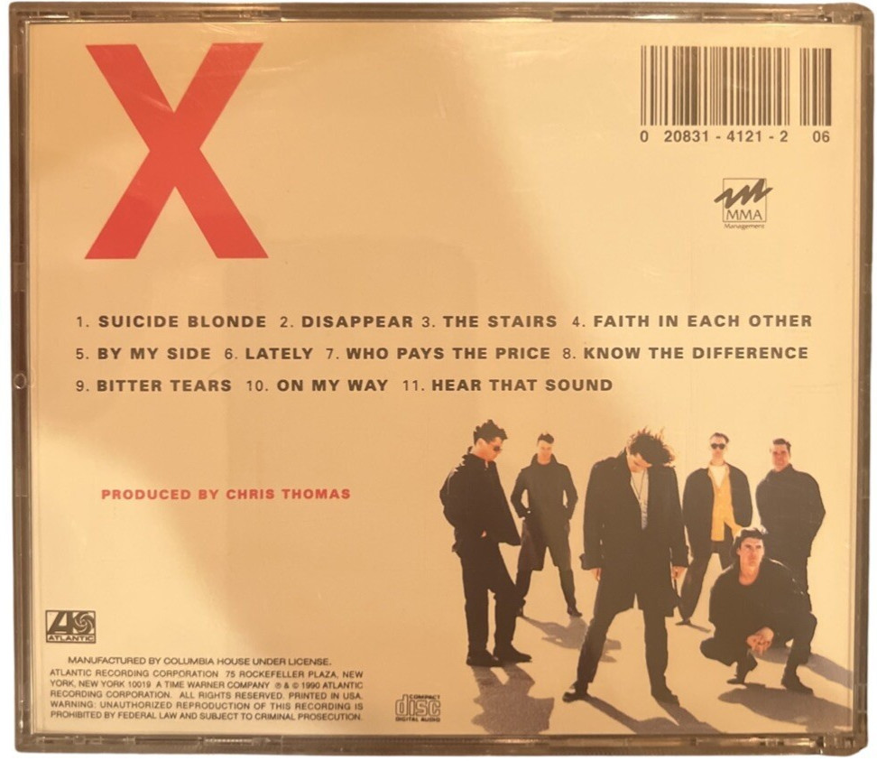 INXS X CD 1990 Suicide Blonde Disappear Bitter Tears Rock Pop New Wave Album