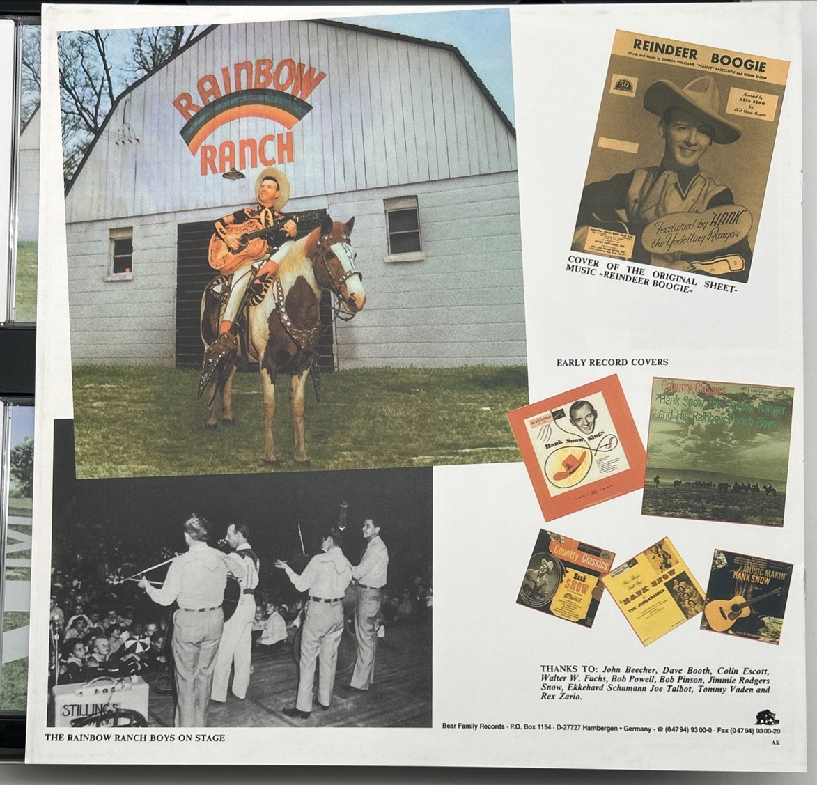 HANK SNOW "The Singing Ranger" 4xCD 1988 Bear Family Records ‎– BCD 15426