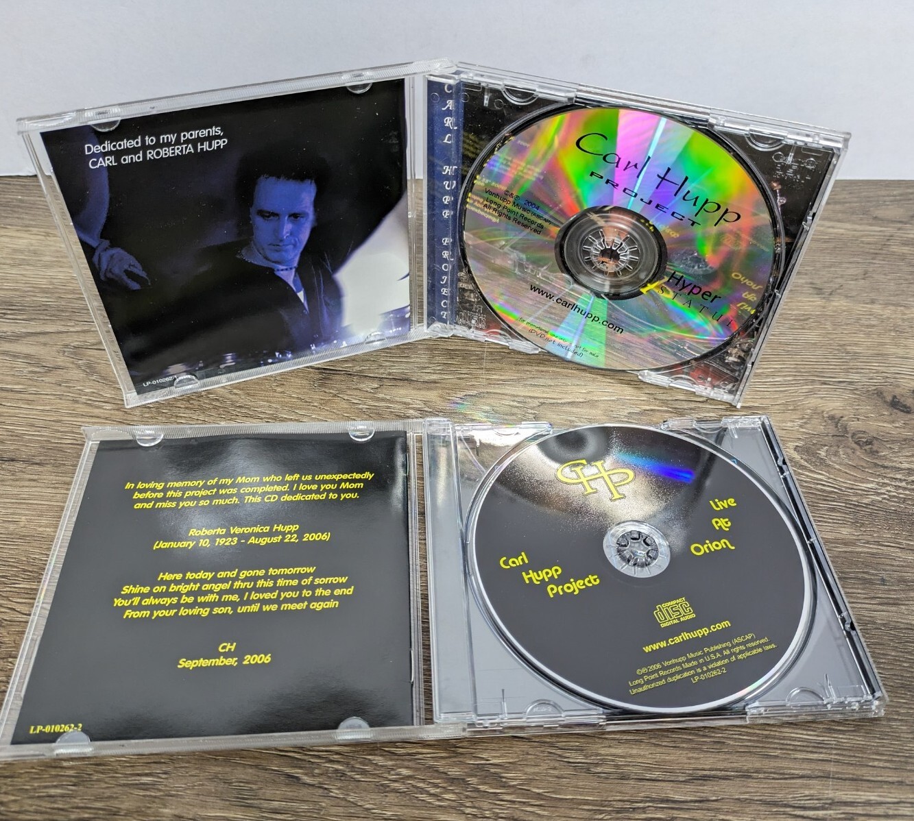 Lot of 2 Carl Hupp Projects CDs - Live at Orion & Hyper Statue