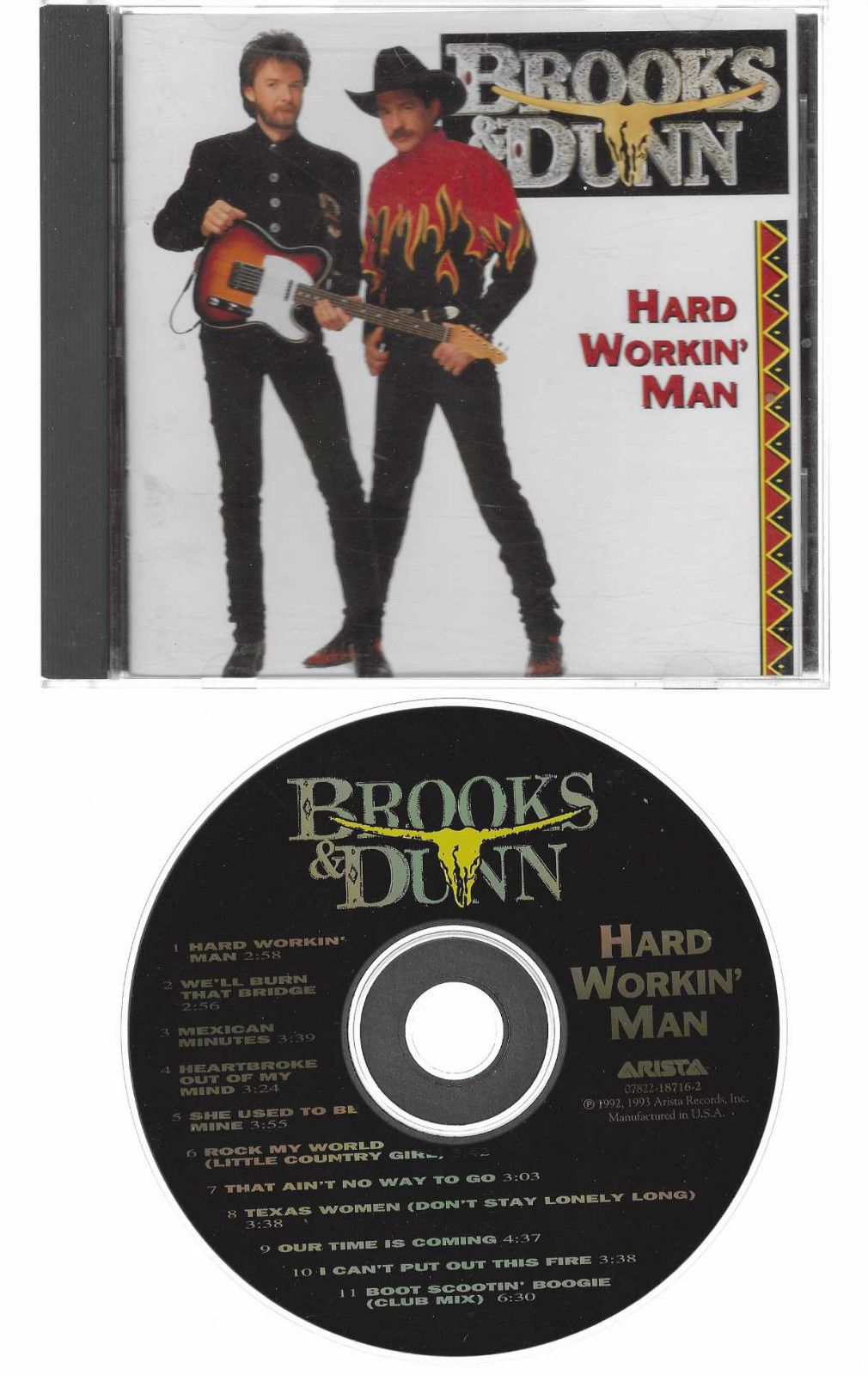 Brooks & Dunn Hard Workin Man (CD, 1993 Arista) VG-VG+
