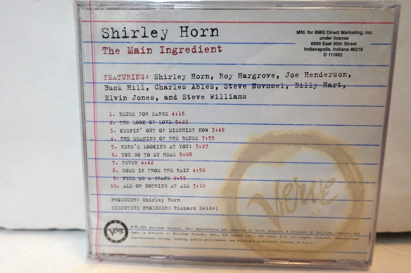 Shirley Horn: The Main Ingredient (CD) (NEW!)