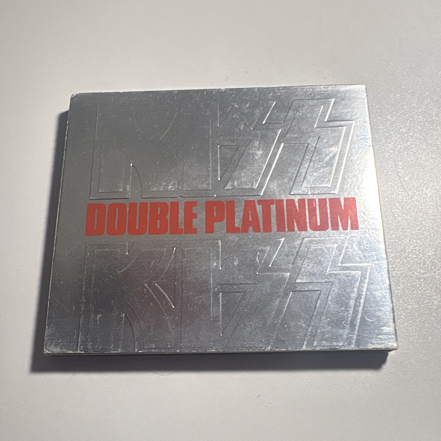 Kiss Double Platinum CD Album 1997 Rock foldable Silver Jewel Case