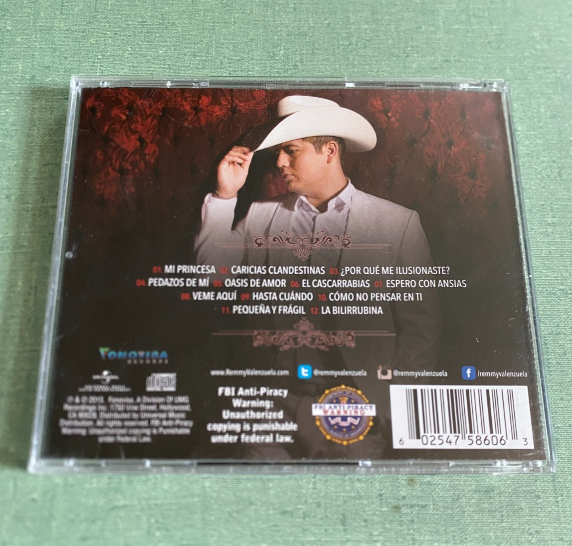 Remmy Valenzuela - Mi Princesa CD 2015 Norteño Fonovisa - US Seller - Ships Free