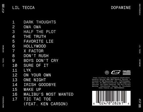 Lil Tecca - DOPAMINE [Used Very Good CD] Explicit, Alliance MOD
