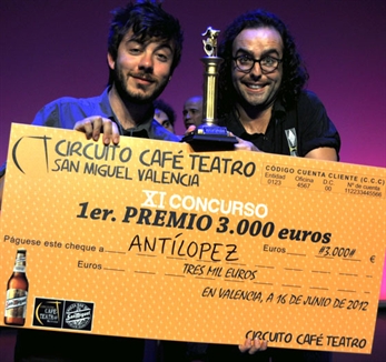 Antílopez gana el XI Concurso del Circuito Café Teatro San Miguel de Valencia