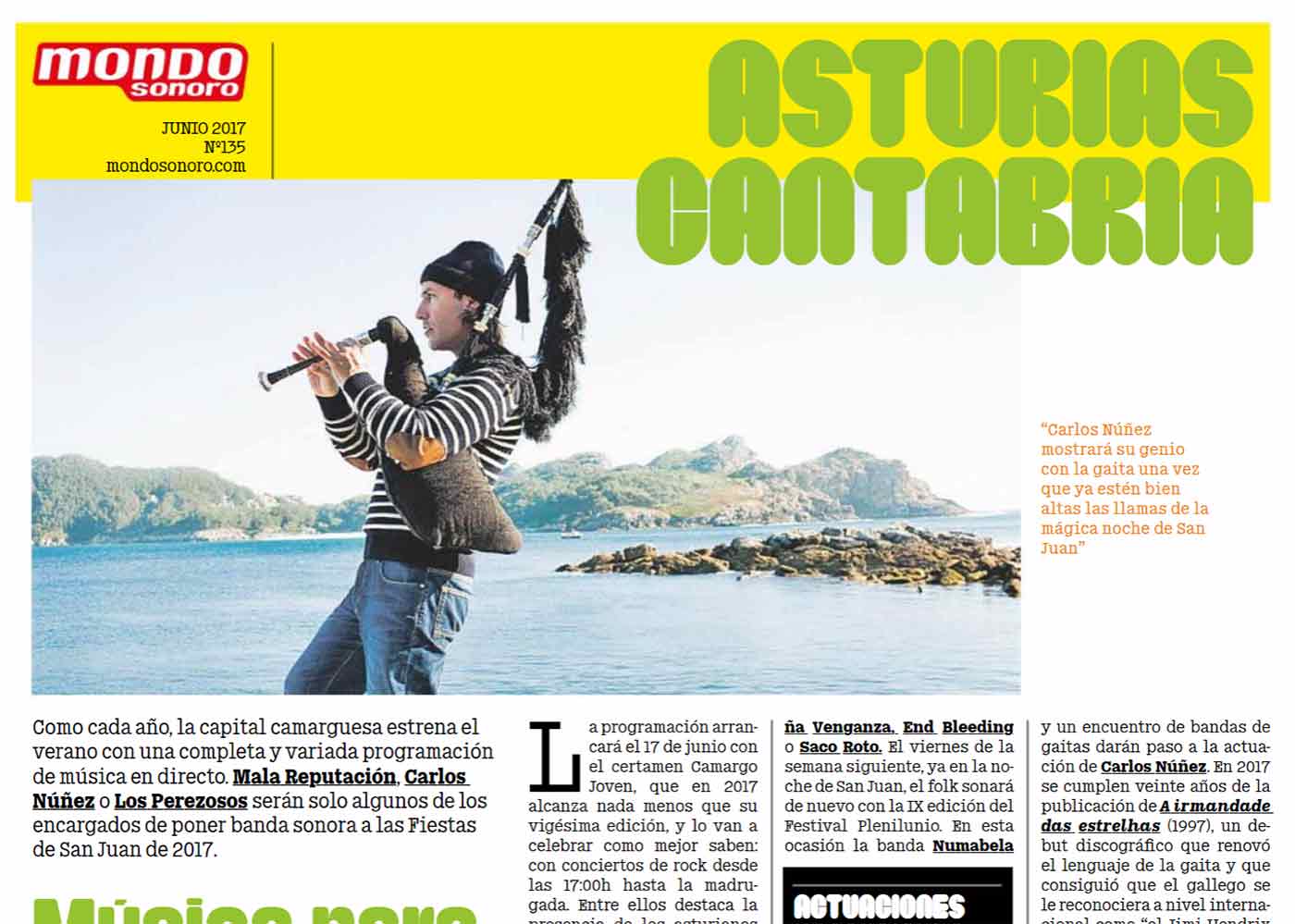 Ya en la calle el Mondosonoro de Junio 2017 en Asturias y Cantabria