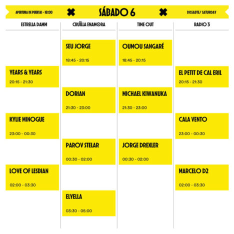 horarios cruilla sabado
