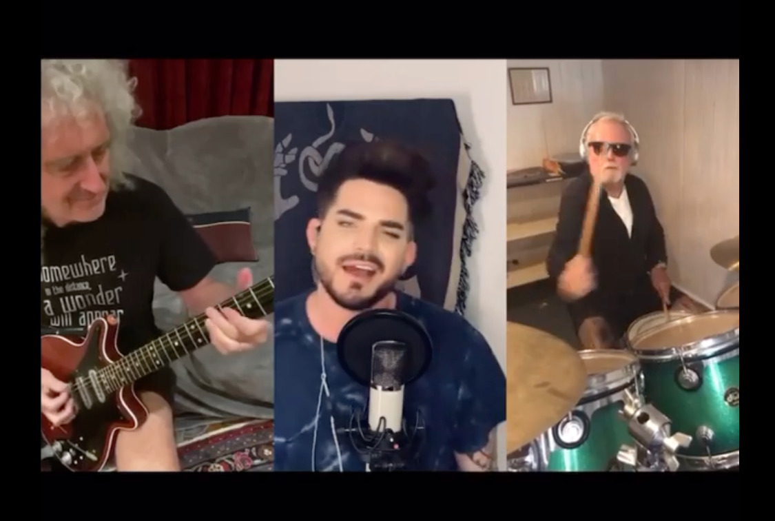 Queen interpretan dos versiones distintas de "We Are The Champions"