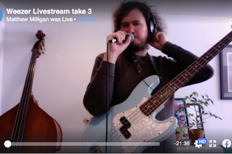 Matthew Milligan (Wheatus) toca 150 temas de Weezer seguidos